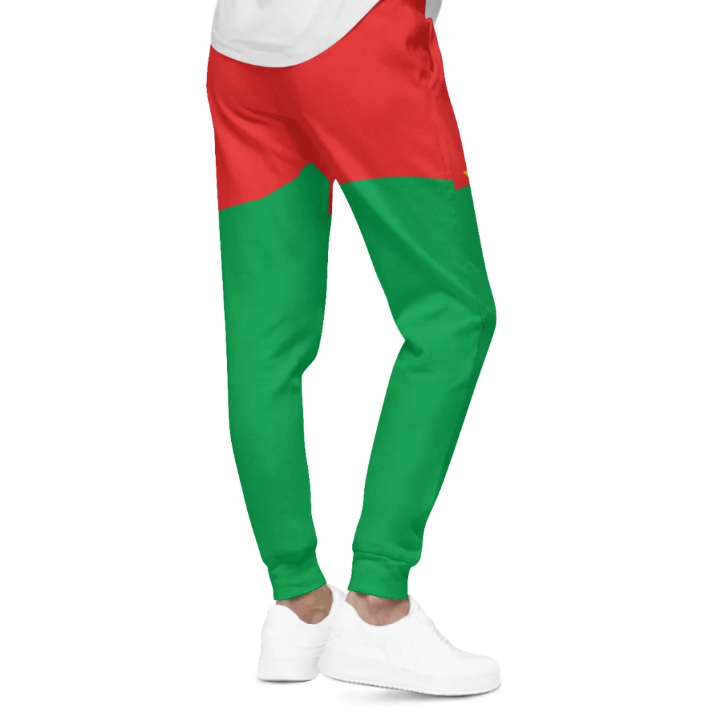 2025 Burkina Faso Flag Mens Sweatpants with Pockets Joggers for Men Sports Casual Sweat Pants With Drawstring 4