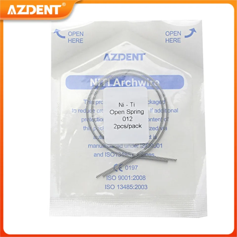Gel Sbiancante Denti Molla A Spirale Aperta In Lega Niti Per Ortodonzia - Misura 0.010*180mm, Confezione Da 2 Pezzi, Marca AZDENT Molla 0.010x180mm - Foto 12