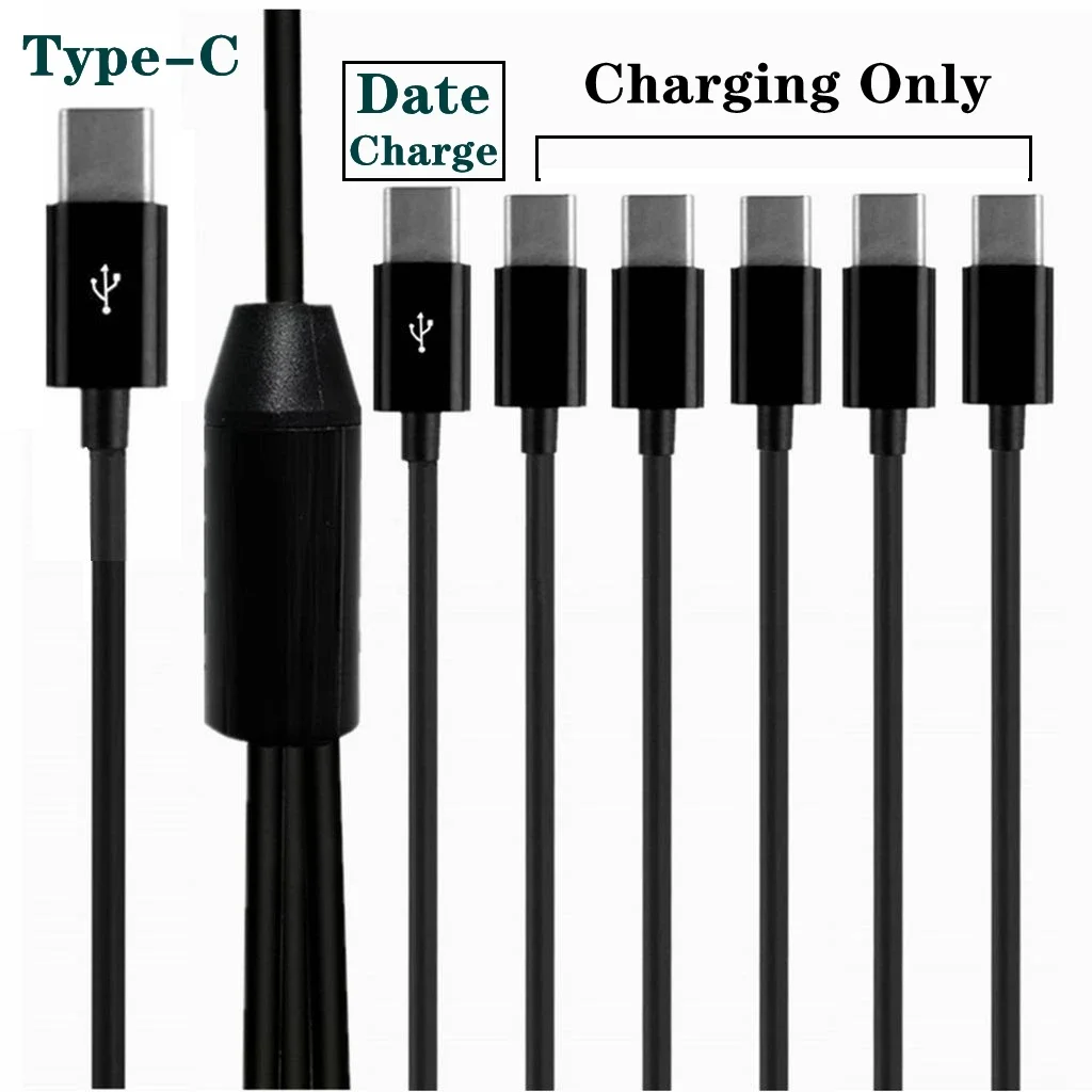 Multi-Port Type-C to Type-C Fast Charging Splitter Cable - 1.5m/0.5m