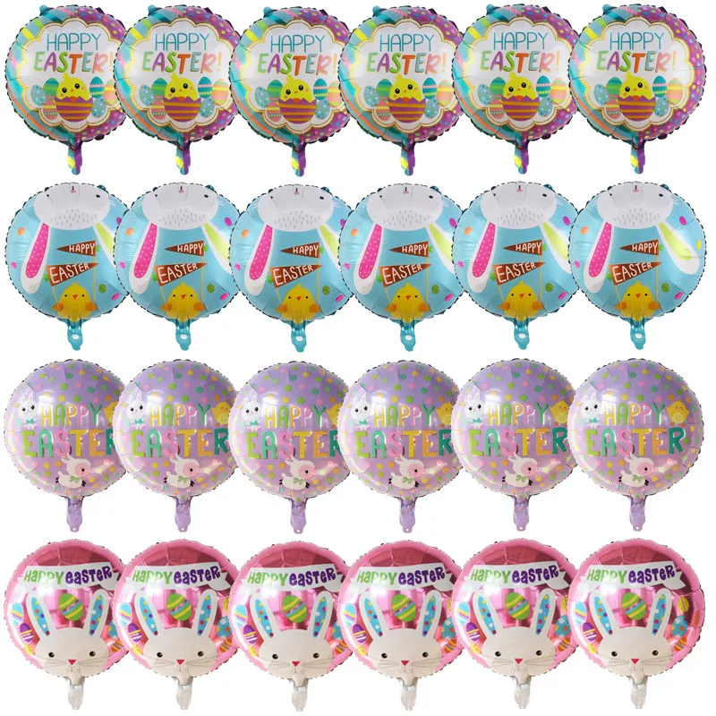 

10Pcs 18inch Easter Rabbit Foil Helium Balloons Cartoon Animal Bunny Kids Toys Easter Party Decoration Air Globos Supplies