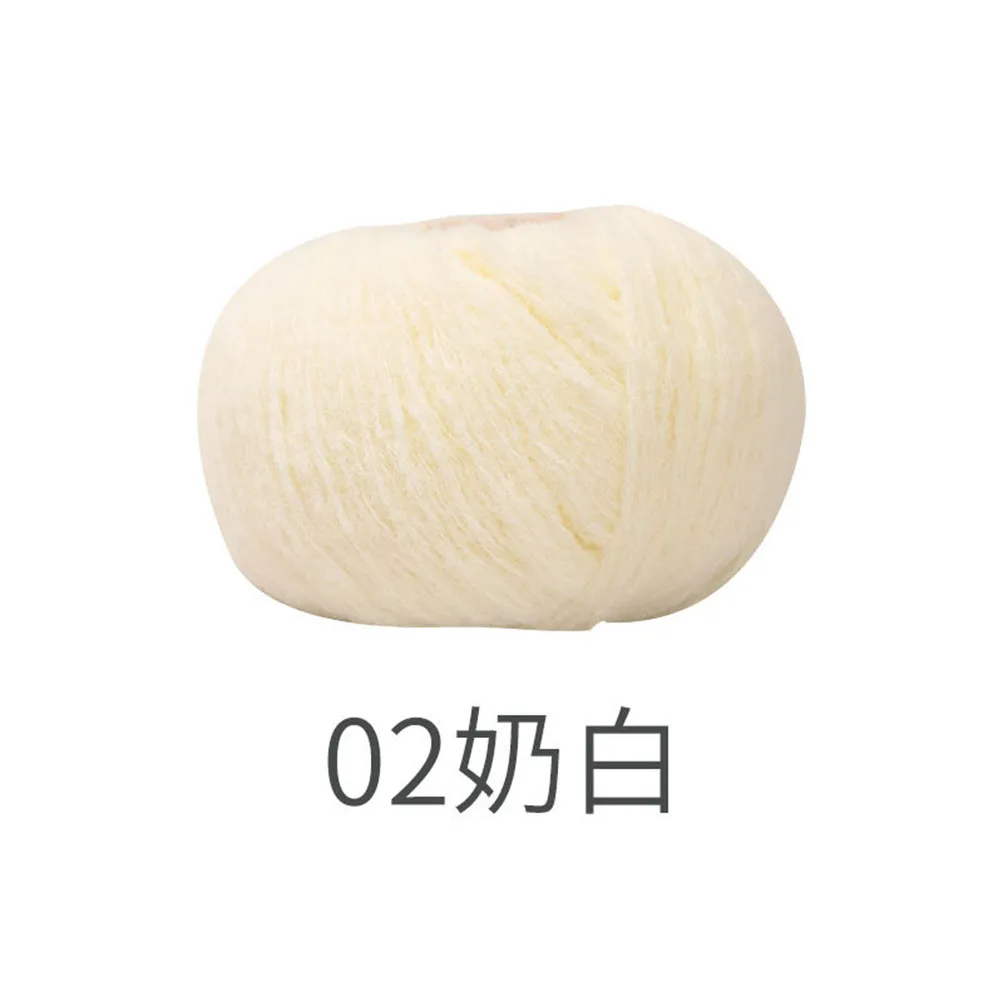 Fil tissé à crochet en feutre de laine d'imitation 40g, fil de poupée multicolore en velours de barbe à papa, carte de cheveux, matériau tissé à la main, fil de laine