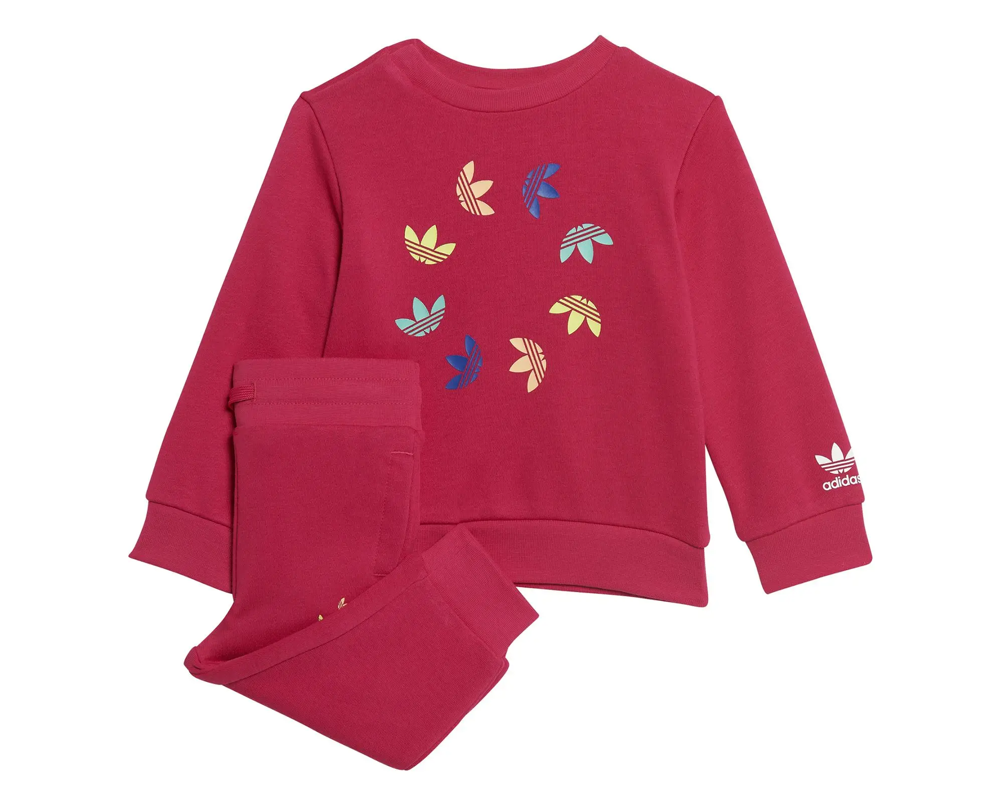 Adidas Original children's Daily Pink Tracksuit Set Size 104-3-4 Ages Comfortable Crew Set