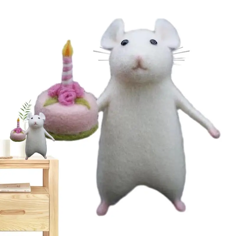 

Christmas Mice Wool Felt Mouse Winter Christmas Wool White Mouse Decor Winter Christmas Wool White Mouse Decor For Wedding