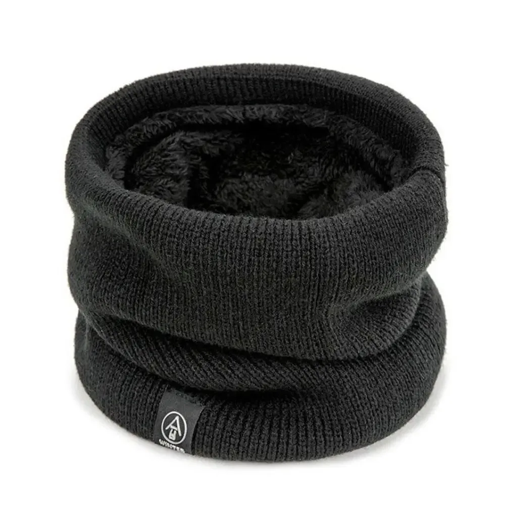Fashion Women Knitted Scarf Solid Cashmer Like Winter Snood Scarves Lady Warm Wool Fur Thick Unisex Men Neck Scarfs Ring 3