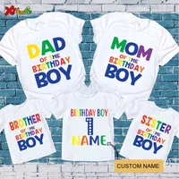 Family Matching Outfits Birthday Party 2023 Family Clothes Set T Shirts Birthday Boy Kids Personalized Name Boy Party T-shirt 1