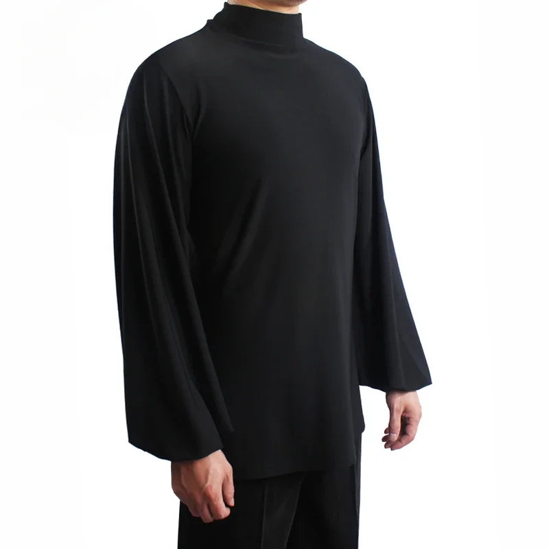 Loose Latin Dance Tops Men Ballroom Dance Clothes Rumba Cha Cha Practice Tops Male Latin Competition Clothing Adult Shirt