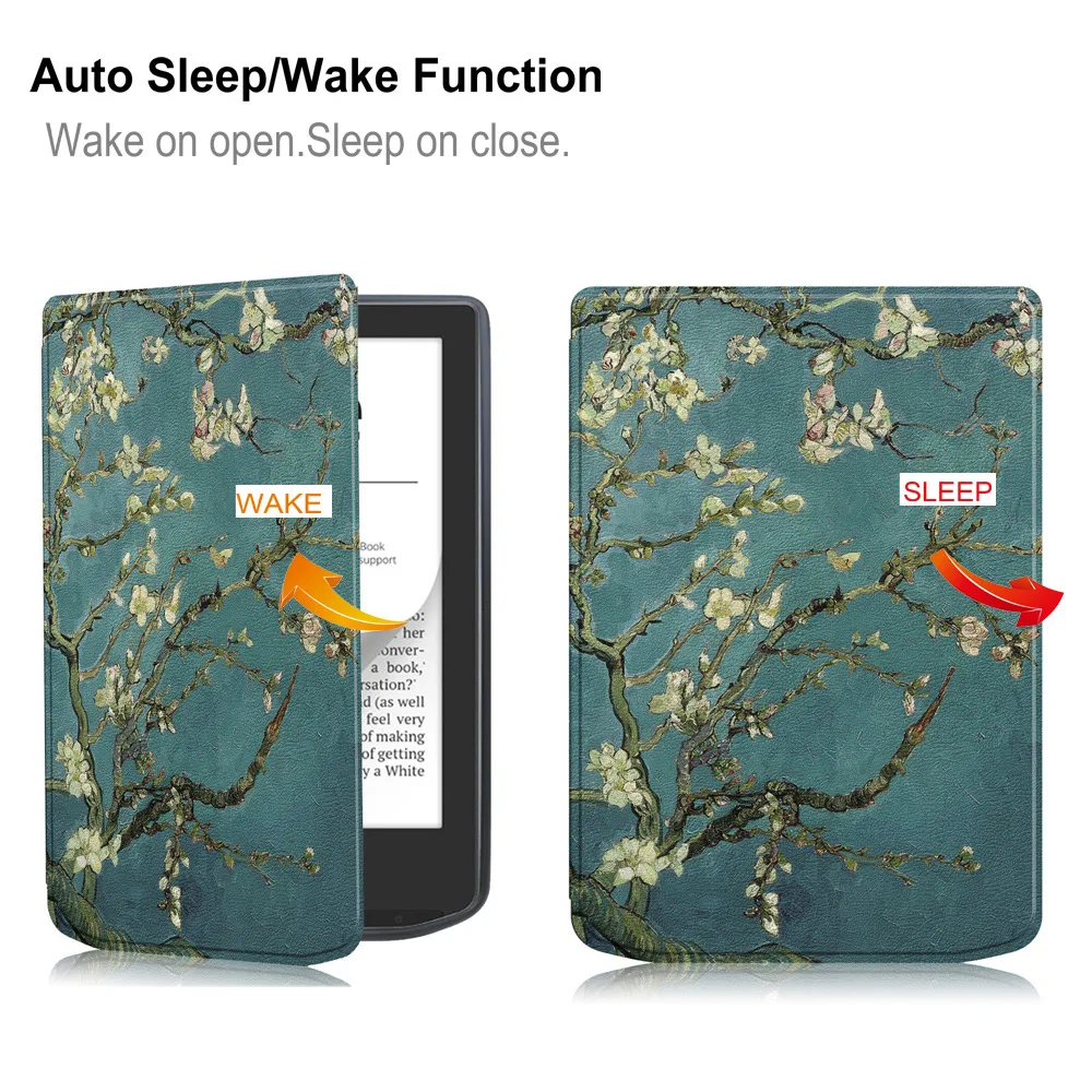 Premium Protective Flip Case for 6 E-Book Reader with Magnetic Closure and Auto Sleep/Wake Function