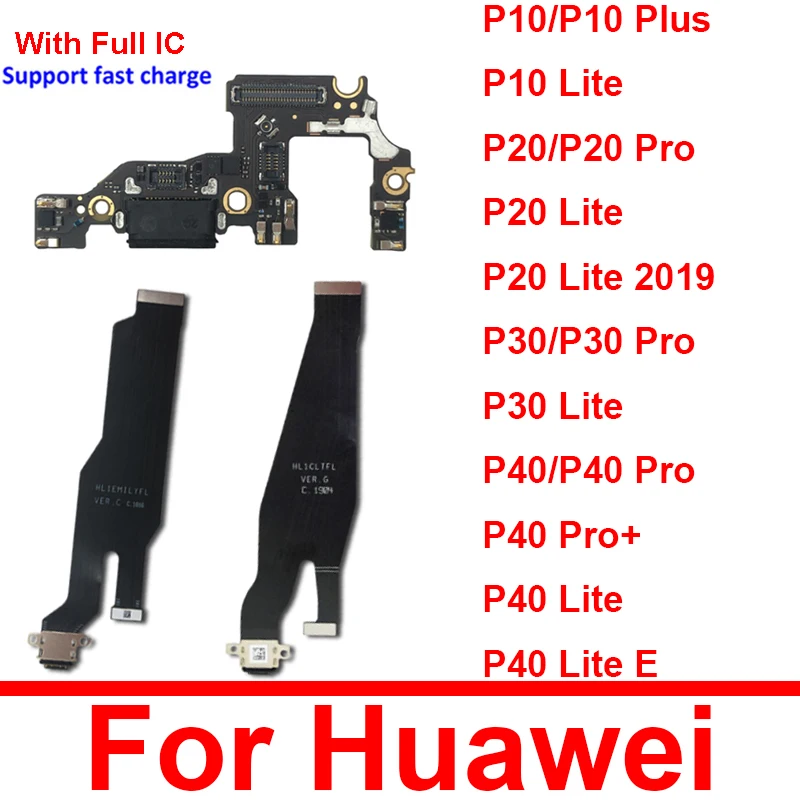 Genuine USB Charging Board For Huawei P10 P20 P30 P40 Pro Plus