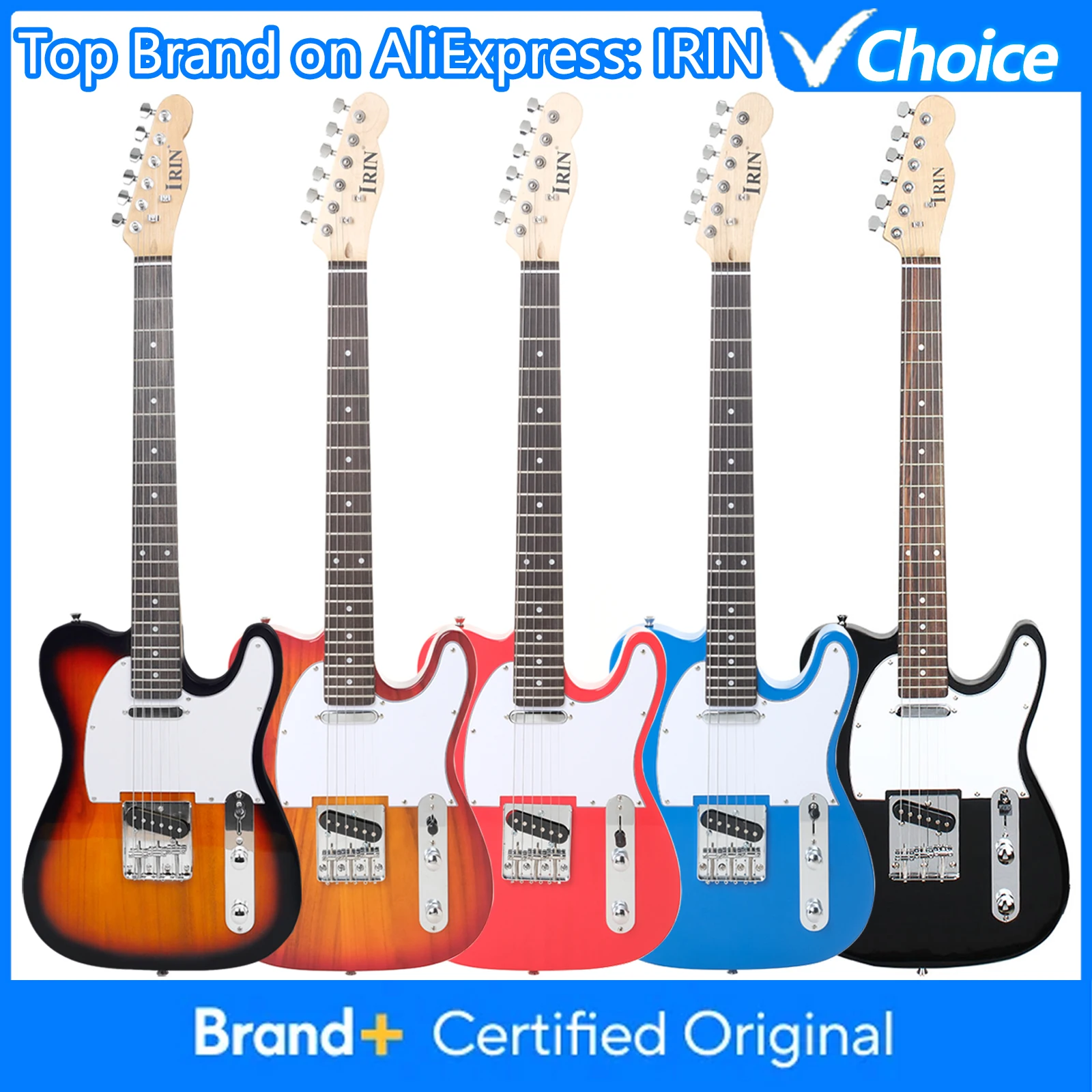 IRIN Electric Guitar LT 6 Strings 24 Frets Maple Electric Guitar ...