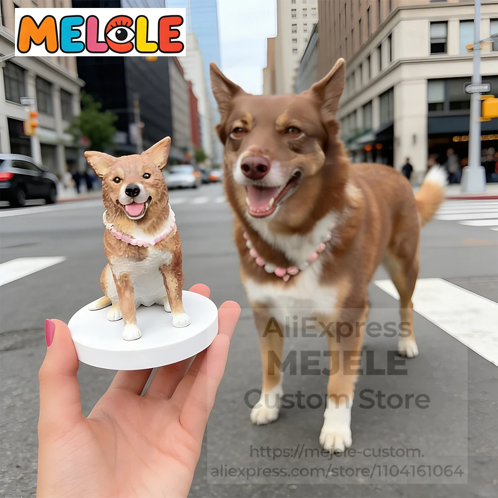 Personalisierte Hundebobblehead-Figur, handgefertigte 3D-Hundestatue nach Foto, einzigartiges Geschenk für Hundeliebhaber, Haustier-Bobblehead – Detail 4