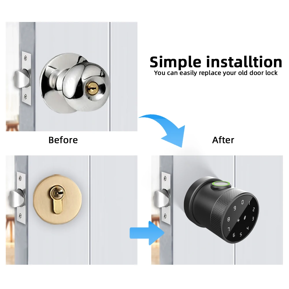 Tuya Bluetooth Smart Fingerprint Door Lock