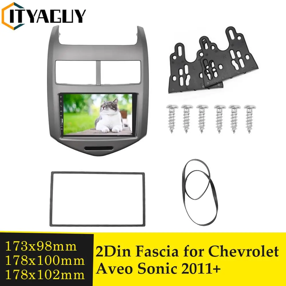 

2 din радиоприемник для CHEVROLET Aveo Sonic 2011 + устанавливаемая панель со стереозвуком комплект для приборной панели Рамка адаптер DVD CD отделка GPS