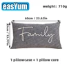 1 Pillowcase And 1 Pillow Core 35x60cm Embroidered Pillow With Hidden Zipper Set 2