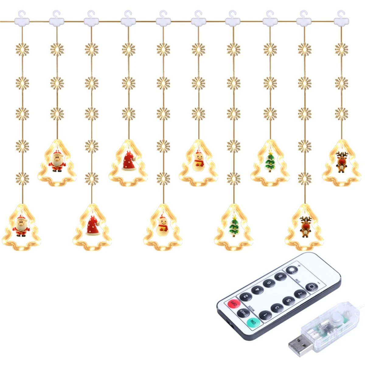 BAAU Led Light String Christmas Tree Shape Lights Indoor Atmosphere Lights