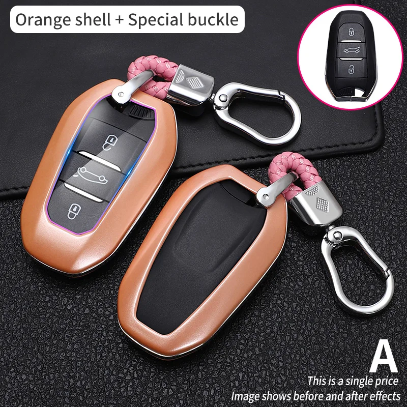Auto In Fibra di carbonio Della Copertura Della Cassa Chiave Per Peugeot 208 308 408 508 2008 3008 4008 5008 Citroen C4 C4L C6 C3-XR Smart Accessori Auto - S2e3fee9b428e4c47bd19582647225693l