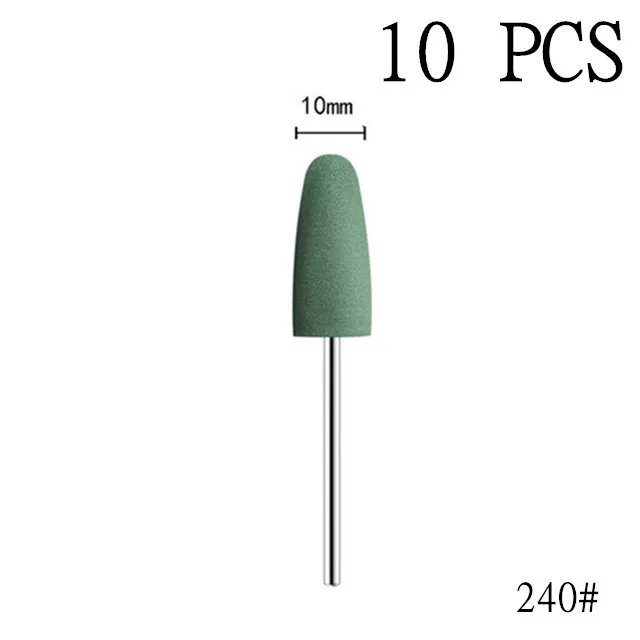 6-Piece Rubber Silicone Nail Drill Bit Set for Manicure and Polishing
