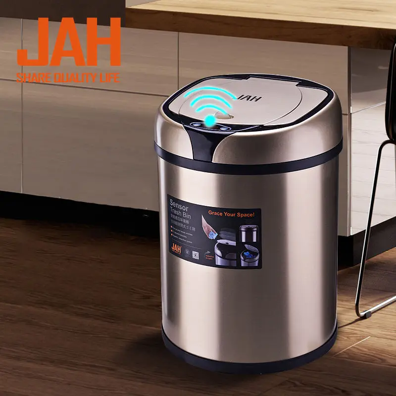 Automatic Induction Smart Electric Trash Can Living Room Stainless