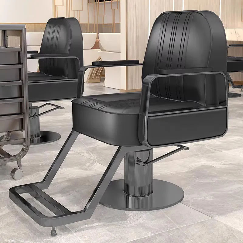 Makeup Barber Chairs Salon Hair Recliner Barbershop Esthetician Chair Swivel Manicure Silla De Barberia Luxury Furniture