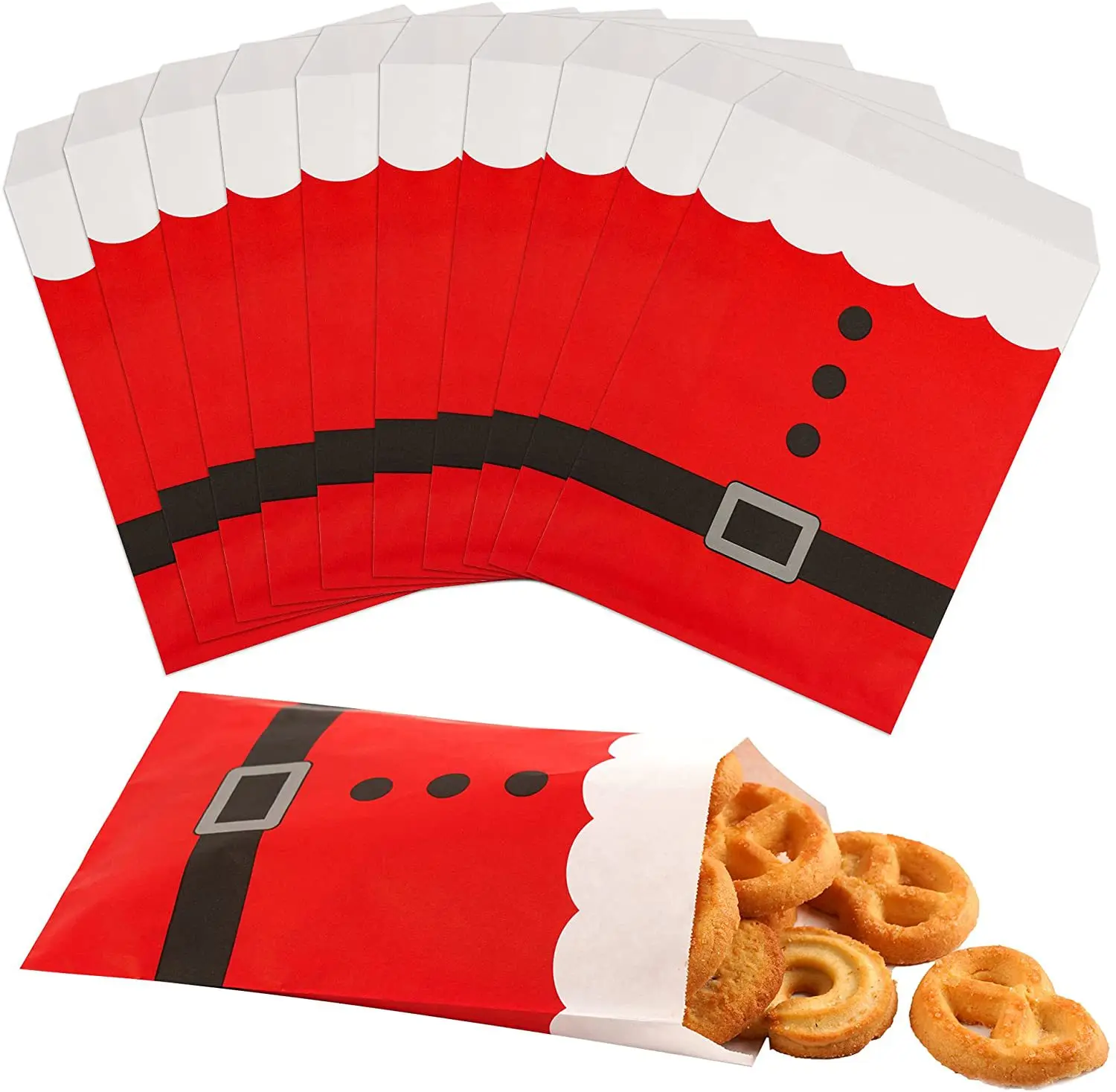 Christmas Gift Bag Kraft Paper Bags Santa Claus Snowman Xmas Party Candy Bag Cookie Xmas Packaging Pouch Wrapping 25Pcs christmas gift bags christmas candy packaging