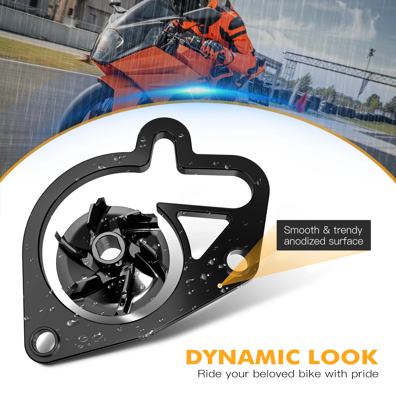 NICECNC 2024-2025 Für KTM EXC 300 XCW300 SX250 Für Husqvarna TE300 GasGas EC300 Übergroße Wasserpumpe Kühler Laufrad Spacer Kit – Detail 6