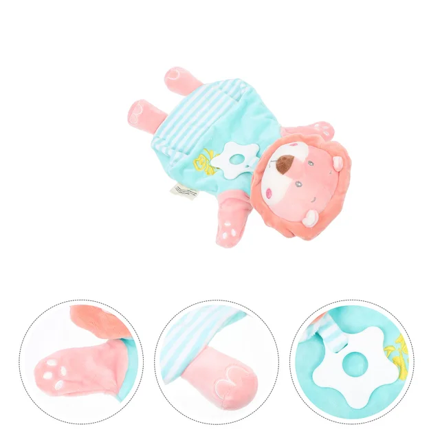 Cartoon Lion Doll Hand Puppet Baby Newborn Soothing Appease Towel Plaything 2