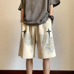 American Over Knee Shorts Men's Summer Loose Fashion Versatile Casual Large High Street Sports Pants Basketball Pants