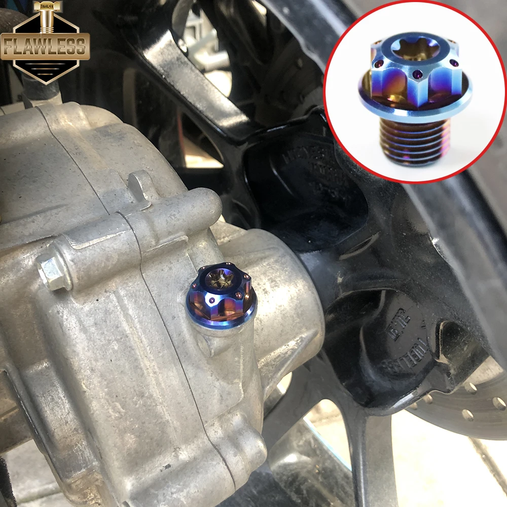 Flawlessti-parafuso de Titânio Gear Oil Inject Oil Engine Parafusos de Sangramento para Yamaha Xmax 300 Tmax 560 M12 M14 X1.5 Pitch