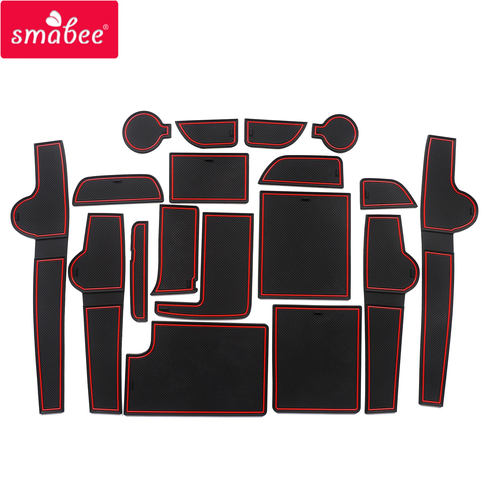 

Smabee for Hyundai Grandeur Azera 2017 ~ 2019 Anti-Slip Gate Slot Cup Mat Accessories Door Groove Pad Non-Slip Coasters Cushions