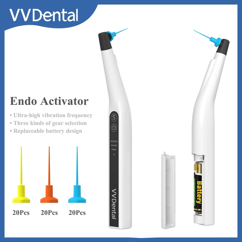 Vv Dental Sonic Endo Activator Root Canal Irrigator Activator Pulizia Endodontica Irrigazione Led Con 60 Pcs Tip Strumenti Per Odontoiatria