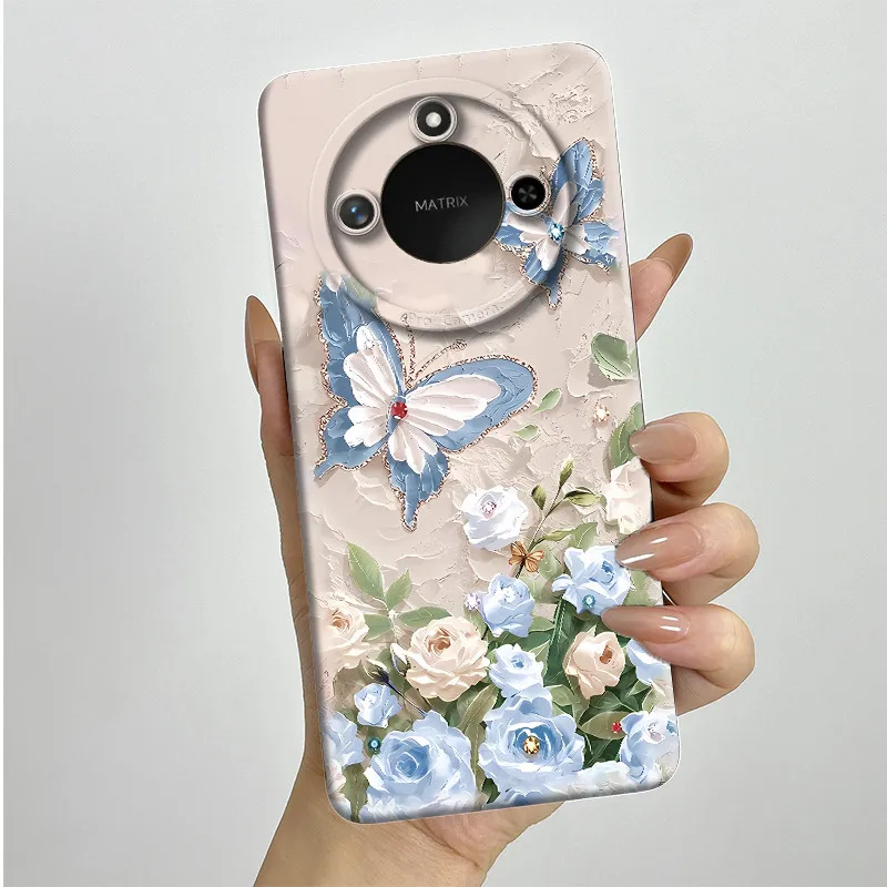 Sweet Painted Silicone Phone Case - Fashion Cartoon Design, Protective & Stylish