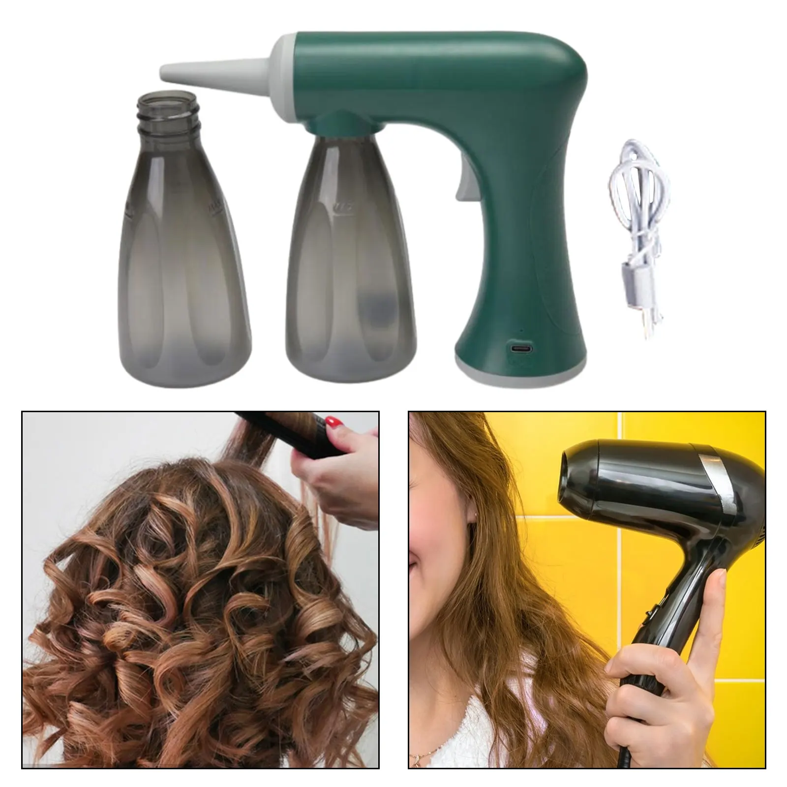 Electric Bubble Cold and Hot Perm Foam Evenly Foaming Machine Hair Perming Salon Rechargable Electric Bubble Device