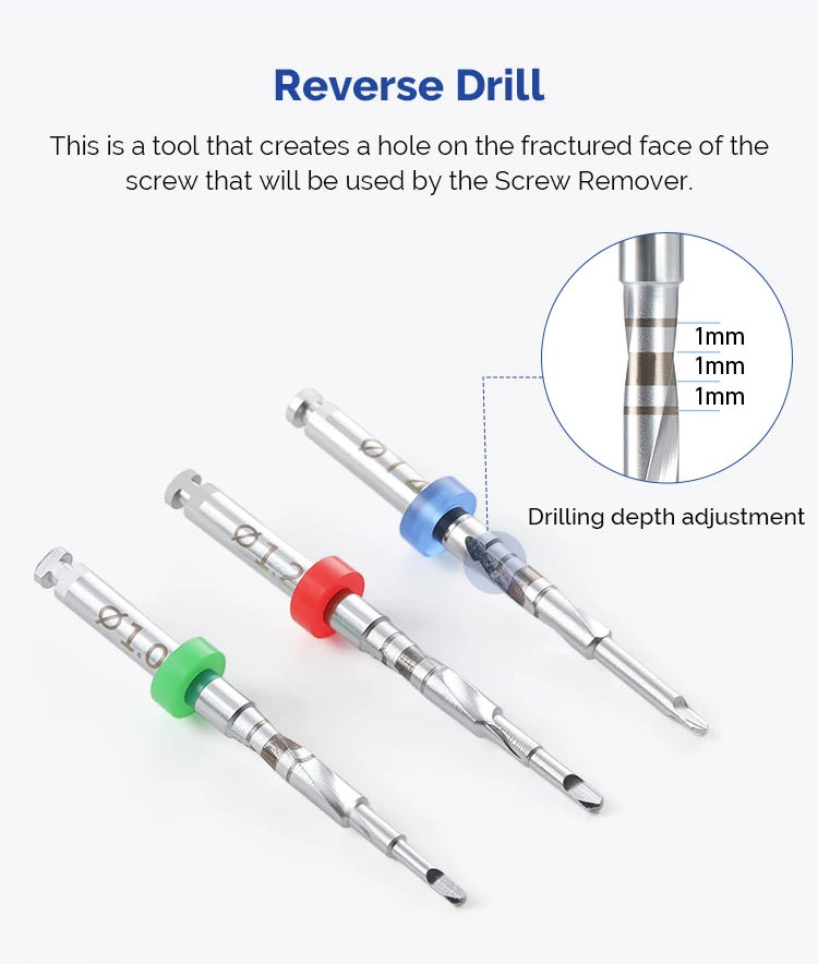 AZDENT Dental Implantat Schraubenentfernungsset Gebrochene Schrauben Werkzeug Universal Schraubenausdreher Set Zahnmedizin Restaurationsinstrumente – Detail 6