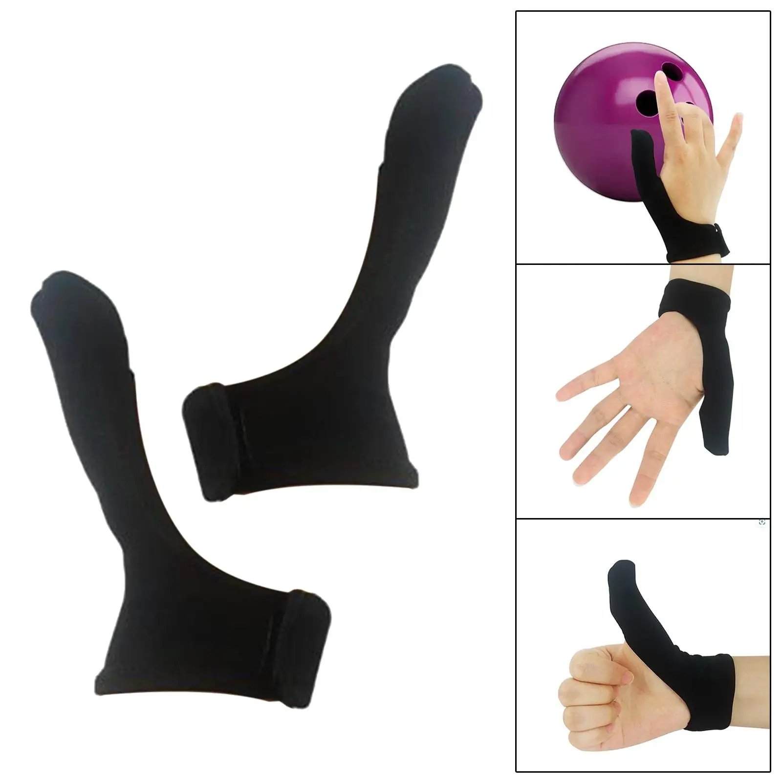 Bowling Glove Bowling Thumb Right Left Hand Grip Protection Gear for Ball Sports