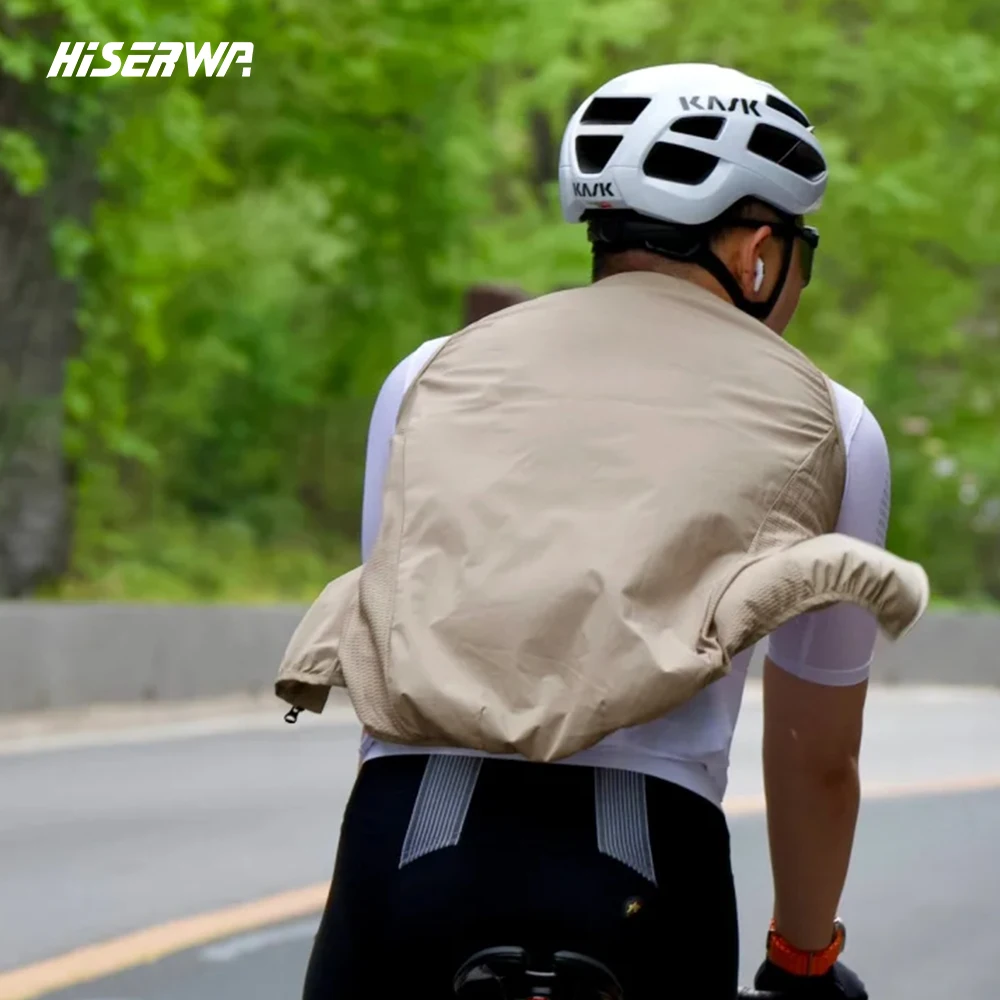 HISERWA Men Cycling Vest Lightweight MTB Road Bicycle Gilet Quick Dry Windproof Waterproof Cycling Vest Breathable Bike Jacket 3
