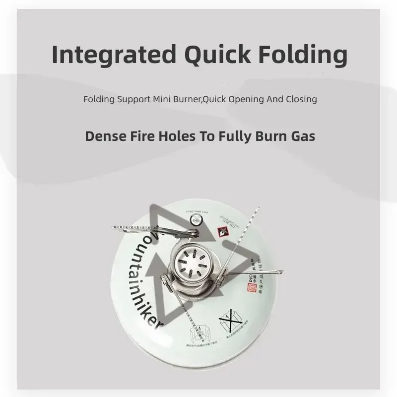 Portable Outdoor Camping Stove - High-Powered Mini Gas Burner for Picnics, Hiking, and Survival