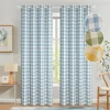 1 PCS Modern Simple Big Plaid Blackout Curtains For Bedroom American Rural Home Living Room Study Semi-Blackout Window Drapes 1
