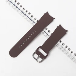 Seamless Silicone Strap for Galaxy Watch - Premium Design Bracelet Band (Coffee)