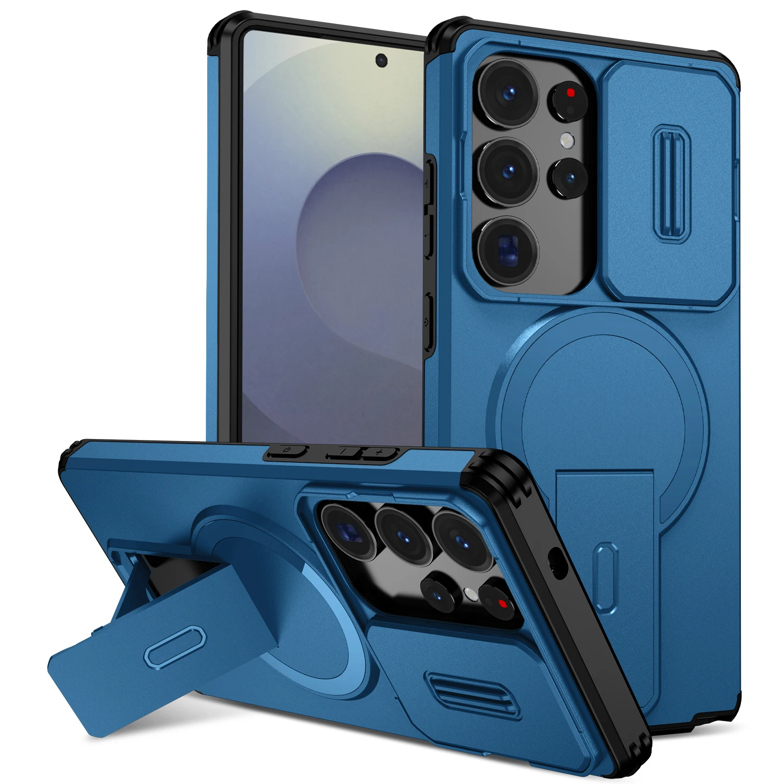 Luxury Magnetic Phone Case with Slide Camera Protection and Armor Cover