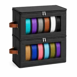 Waterproof Oxford Cloth 3D Filament Storage Box with Transparent Window and Zipper Design - No plug (2Pcs)