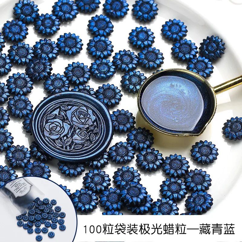 Aurora Sunflower Wax Beads - DIY Sealing for Envelopes & Invitations (100 Pieces)