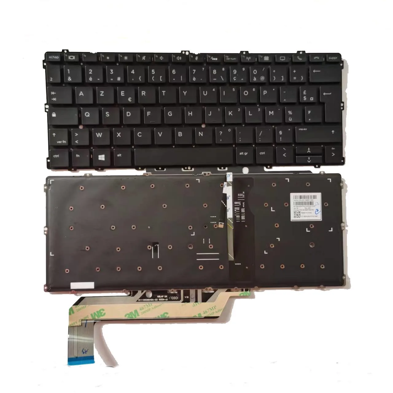 Nuova Tastiera Francese Per Hp Elitebook X360 1030 G2 1030 G3 Con Retroilluminato Nero Fr