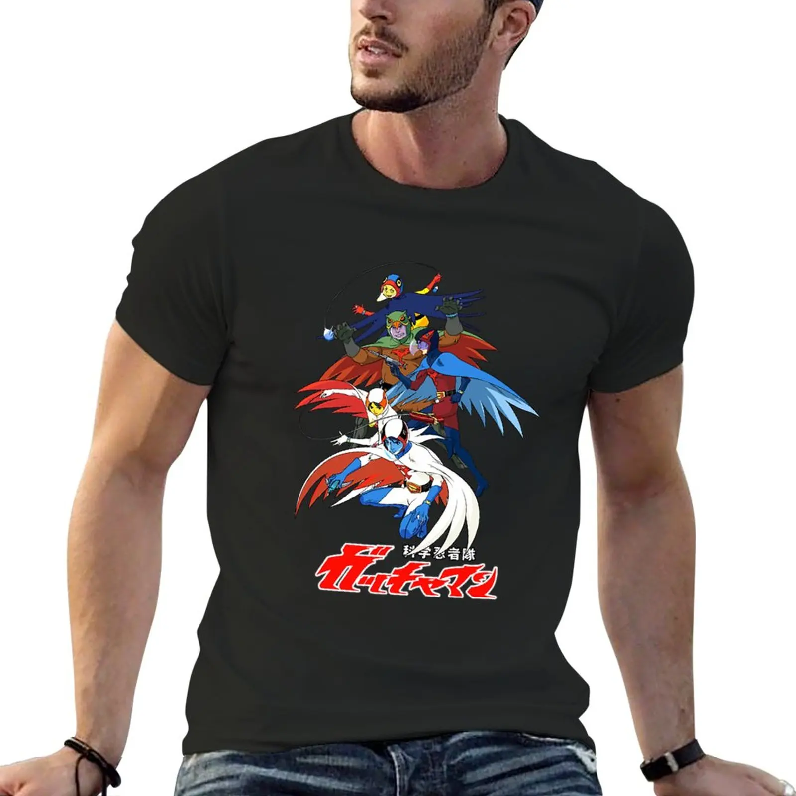New Gatchaman T-Shirtgatchaman G-Force T-Shirt Animal Print Shirt Per Ragazzi T-Shirt Taglie Forti Magliette Bianche Semplici Da Uomo