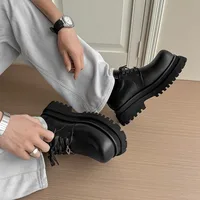 Nouvelles Chaussures Décontractées en Cuir de Haute Qualité pour Homme 2026 – Chaussures Derby Classiques à Bout Large, Tendance, Rehaussantes pour Homme 6