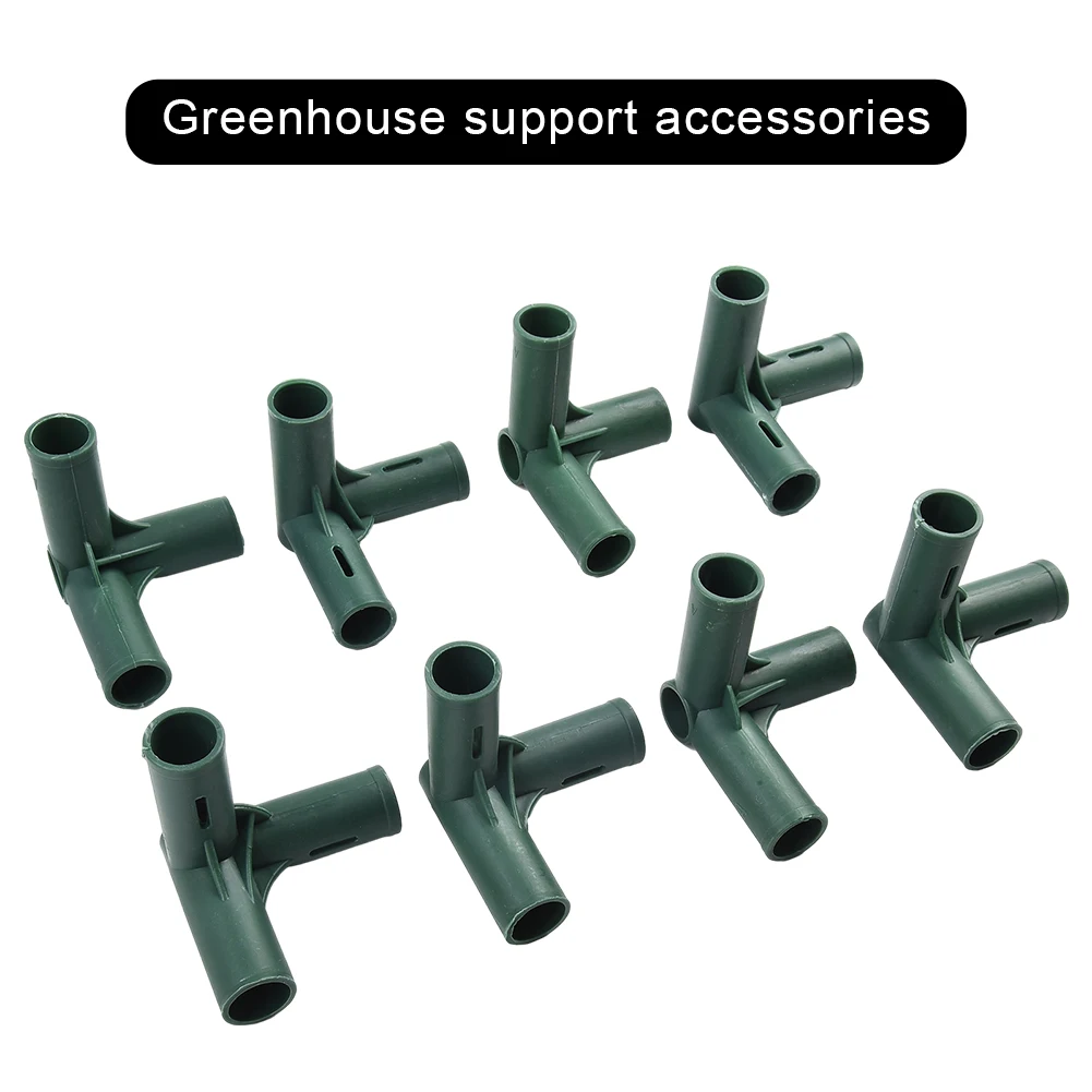 8pcs Greenhouse Frame Connectors For Flower Stands Greenhouse Bracket Gardening Building Fittings Fit Most Plant Support Poles