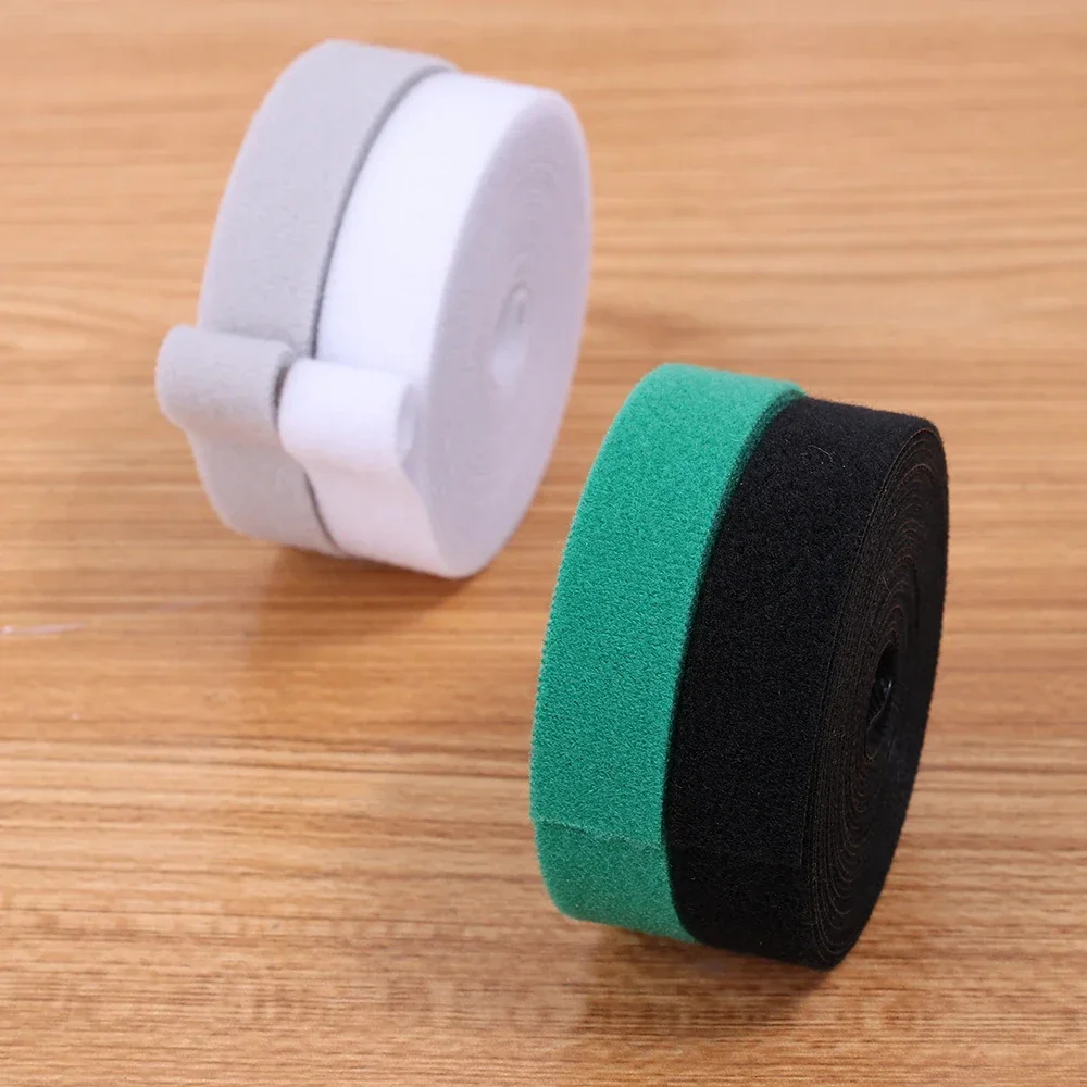 2-40M Hook and Loop Cable Ties Bundle Fastener Tape Wire Holder Organizer Adjustable Nylon Cable Strap Plant Bandage Ties