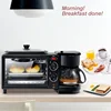 Multi Function 3in1 Breakfast Maker Electric Bread Roast Oven Steaming Coffee Pot Frying Fan In One Machine Kitchen Appliances 1