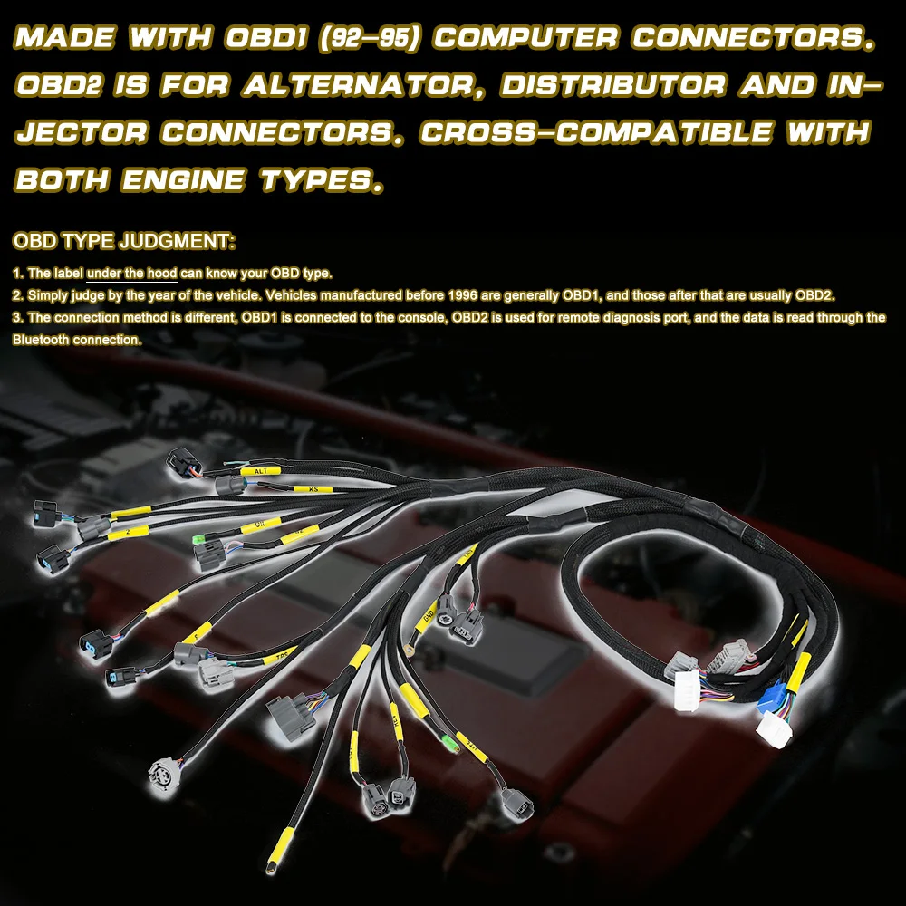 Cablaggio motore arrangiato per 92-00 Honda Civic Integra B16 B18