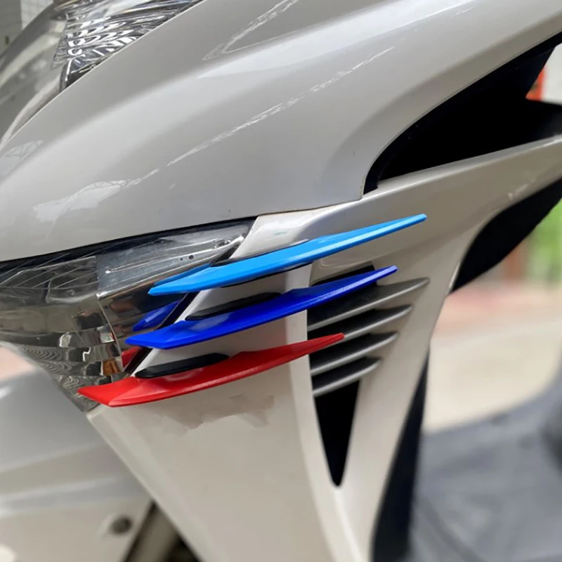 Motorcycle Accessories Motorcycle Winglet 1Pair Universal Motorcycle Winglet Aerodynamic Spoiler Dynamic Wing Decoration Sticker for Motorbike Scooter