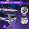Air Powered Hockey Game Table with 2 Pushers and Pucks-Blue