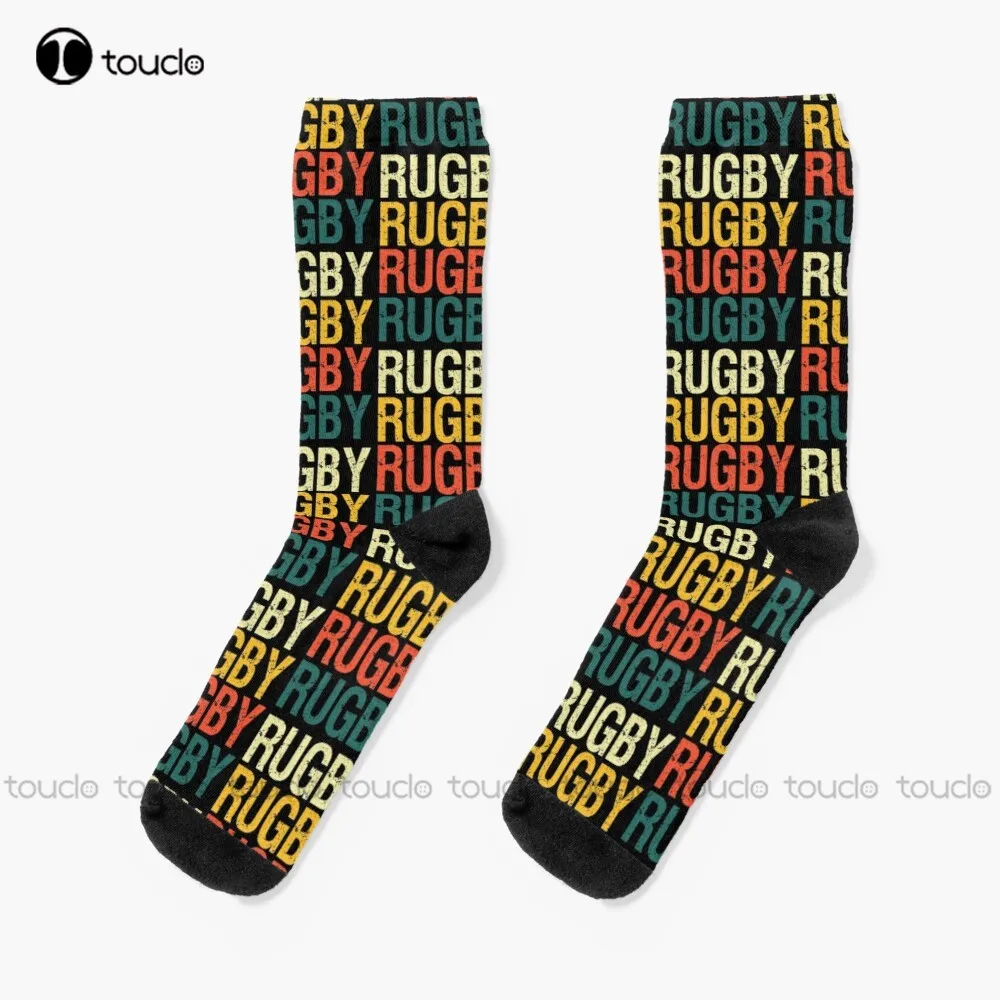 

Vintage Rugby Retro Rugby Socks He Office Socks Unisex Adult Teen Youth Socks Christmas Gift Custom Hd High Quality Fashion New